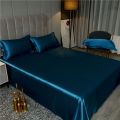 32°Summer Ice Silk Bed Sheets Single Piece Simple Solid Color Cool Silk Quilt Single Silk Drawsheet Bed Sheet Bedding. 