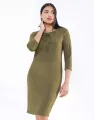 Spring & Summer Bodycon Dress with Eyelets Details. 