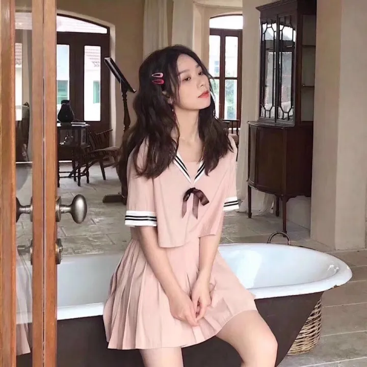 %5B%20Two-Piece%20Suit%20%5D%20Summer%20jk%20Uniform%20Female%20Student%20Pleated%20Skirt%20College%20Style%20School%20Uniform%20Japanese%20Short%20Sailor%20Suit%20-%20Image%207