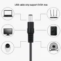 RR Universal 5V for DC Power Cable USB to for DC 5.5x2.1mm Charging Cord for Router. 