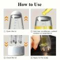 1 X Scalp Oil Applicator Bottle with Comb - Leak-Proof Reusable Design, 5 Ball Heads for Smooth And Fast Discharge, Easy Oiling And Application, White, Gray, 2 Colors Optional, Suitable for All Hair Types And Oil Guided Massage. 
