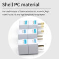 【ThinkWay】British Standard European Standard Adaptor American Standard to Australian Standard to German Standard Socket Converter Plug European Standard Rounded Flat Power Plugs. 
