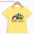 Fashion Summer Funny Kids Clothes Monster Cartoon Print Tshirt Girls/Boys Kawaii Children Clothing 3-13 Years Toddler T Shirt. 