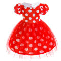Disney Minnie Mouse Dress Girls Cosplay Princess Costume Children Birthday Mickey Bowknot Gown Christmas Halloween Apparel. 
