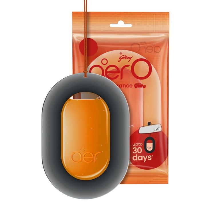 Godrej aer O Hanging Car Air Freshener Gel | Car Accessories | Musk After Smoke (7.5G) FROM INDIA