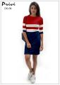 Privi Fashion Colour Block Tshirt Dress for Women. 