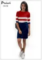 Privi Fashion Colour Block Tshirt Dress for Women. 