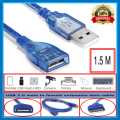 USB 2.0 Cable High Speed USB Extension Cable 2.0 Male to Female For PC Laptop 1.5m USB Data Sync Transfer Extender Cord. 
