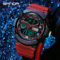 SANDA Top Brand Men's Watches Sport Military Quartz Watch 50M Waterproof Wristwatch for Men Clock relogios masculino 6082. 