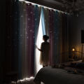 Star Curtains Stars Blackout Curtains for Kids Girls Bedroom Living Room Colorful Double Layer Star Window Curtains, 2 Panels (53Wx95L,Pink). 