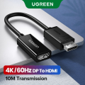 UGREEN DisplayPort to HDMI Adapter 4K 60Hz Male to Female DP to HDMI Converter Video Display Cord for HDTV Monitor Projector Computer. 