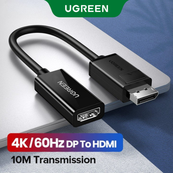 UGREEN DisplayPort to HDMI Adapter 4K 60Hz Male to Female DP to HDMI Converter Video Display Cord for HDTV Monitor Projector Computer
