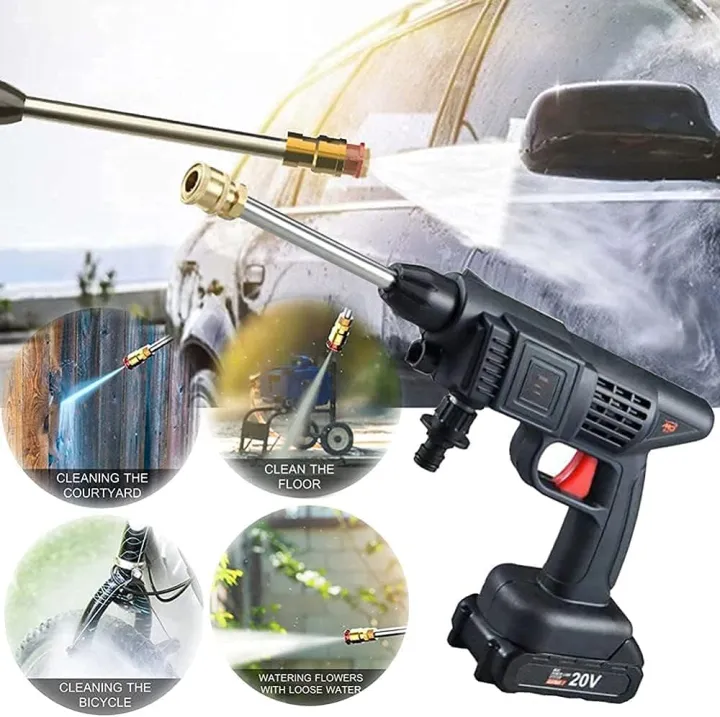 LSW High pressure power washer gun, 24V cordless electric pressure washer, 435PSI battery pressure washer (for car), floor cleaning, flower water