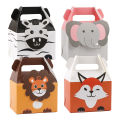 20Pcs Animal Party Bags, Paper Gift Bags, Small Paper Bags for Kids Party, 4 Designs Jungle Theme Birthday Party. 