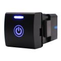 【Power Supply】 New Dash Push Button Switch Blue LED Light 12V 22 x 22mm for Toyota Camry Hiace Corolla RAV4 Land Cruiser Altis. 