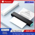 BBYP A4 Thermal Printer M08F Wireless Tattoo Transfer Bluetooth USB Mobile Fifty percent discount Printer Machine Text PDF Document Design Tattoo Printing. 