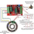 Precision 12V 24V 48V Motor Controller 350W Three-Phase Brushless Motor Controller 6-60V DC Electric Speed Controller Electric Motor Speed Regulation. 
