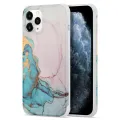 For iPhone 12 mini Four Corners Anti-Shattering Flow Gold Marble IMD Phone Back Cover Case. 