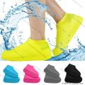 Silicone Shoe Cover Waterproof Rubber Boots Latex Waterproof Rain Shoes Cover Non-Slip Reusable Silicone Overshoes Boot Covers Accessories Silicone Rain Boot Shoe Cover Waterproof Reusable Foldable Overshoes With Excellent Elastic ( Large size). 