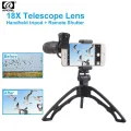 APEXEL 18X Telescope Zoom Lens Monocular Mobile Phone Camera Lens for IPhone Samsung Smartphones for Camping. 