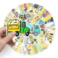 20/40/60pcs Engineering Vehicles Stickers Construction Field Machines Heavy Vehicles Stickers for Laptop Scrapbook Journal Kids Girls Boys Stickers. 