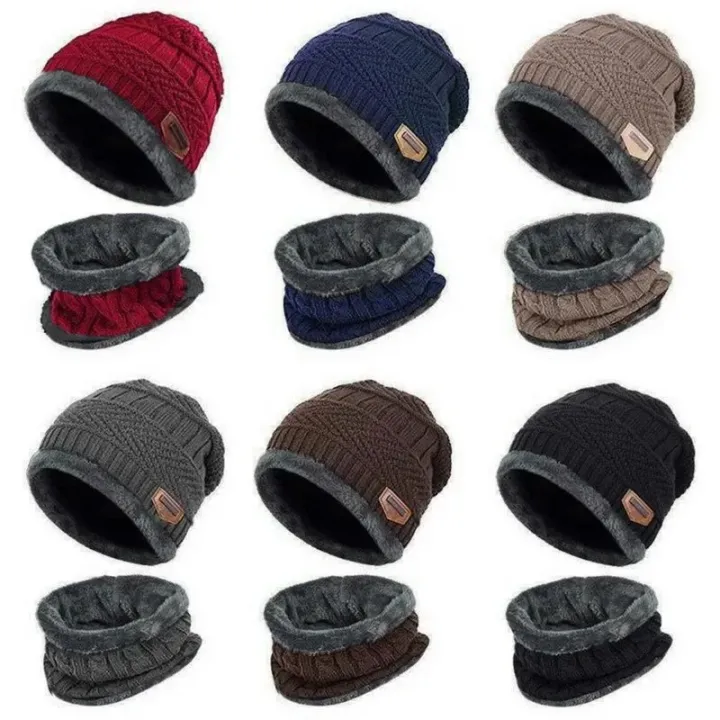 ICE%20CAP%20Winter%20Men's%20Beanie%20Knitted%20Hat%20Winter%20Hat%20Beanie%20Hat%20Women's%20Thick%20Fleece%20Collar%20Scarf%20Hat%20Balaclava%20Face%20Mask%20Hat%20-%20Image%203