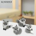 ECHIDNA Cute Simulation Fox Animal Figure Fox Figurines Animal Model Ornament. 