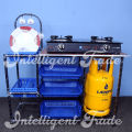Gas Cooker Table Stand with Cutlery and Dishes Rack. 