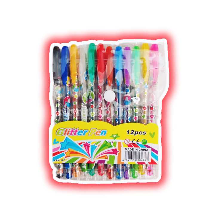 Glitter Gel Pen Pack ( 6 Pcs / 12 Pcs ) - Imported