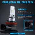 H8 H11 H16 Led Fog Light Bulb, H16 Led Fog Lamp High Power Csp-Y11, Cool White 6500K (Pack Of 2). 