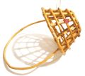 Cane Fruit Basket Handmade Reed Storage Round Basket, Home Decoration Small Size. 