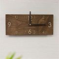 Wooden Wall Clock Rectangular 3D Big Hanging Clocks Retro Creative Home Living Room Office Decoration Wall Watch Quartz Clock. 