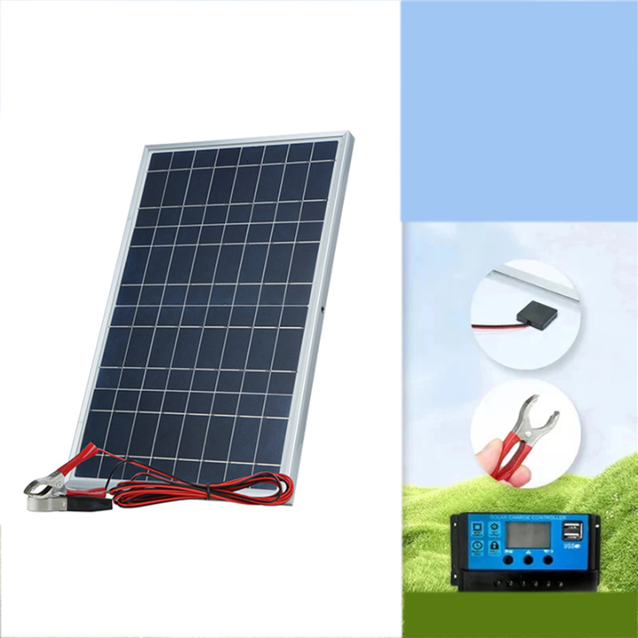 3X%2012V%20Solar%20Panel%20Kit%20Complete%2030W%20Portable%20Outdoor%20Rechargeable%20Solar%20Cell%20Generator%20for%20Home%20-%20Image%205