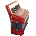 Baile Acordion 30keys 32 bass With Hard Case and Straps Full Set Accordion Instrument Beginner Accordion Professional Accordion Accordian Gifts For Adults Students 30 Piano Keys 32 Bass Button Accordion Instrument (Red). 