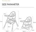 Foldable Baby High Chair, Infant Chair with 4 Silent Wheel, Lightweight Multifunctional Toddlers Dining Chair for Feeding, Blue with Cushion | INeedz HC401. 