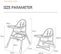 Foldable Baby High Chair, Infant Chair with 4 Silent Wheel, Lightweight Multifunctional Toddlers Dining Chair for Feeding, Blue with Cushion | INeedz HC401. 
