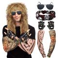 [ New ] Curly Hair Men Women Black Fish Rocker Wig Punk Rock Hip Hop Party 607080 S. Dollars. 