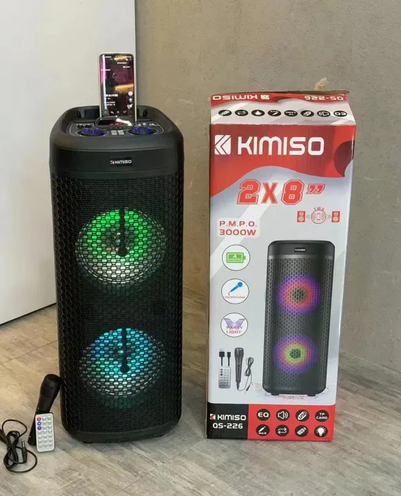 KIMISO%20QS-226%20Double%208%20Inch%20Speaker%20Trolley%20Portable%20Speaker%20Outdoor%20Portable%20Bt%20Speaker%20With%20Led%20Display%20-%20Image%206