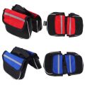 Sports Bicycle Cycling Pouch Frame Pannier Front Tube Cellphone Double Bag. 