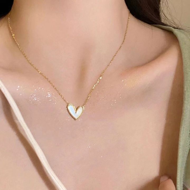 Love Necklace Women's Fashion Ins Collarbone Chain Simple Necklace for Girls Gifts