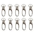 100 Pcs D Swivel Trigger Clips Hooks Metal Key Ring Lobster Clasps. 