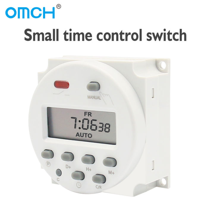 Timer Relay CN101A Digital Microcomputer LCD Time Switch 220VAC 12VDC ...
