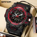 【Miga Plaza】 Sports Brand Fashion Watch Men LED Digital Quartz Watch Men Top Luxury Multi-Function Analog Digital Watch Waterproof Watch. 