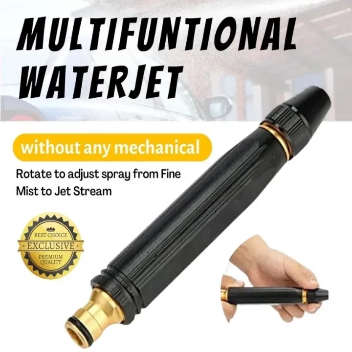 Spray Nozzle Car Wash Sprayer Water Jets High Pressure Hose Nozzle Adjustable Twist Sweeper Sprayer Brass Nozzle For Garden Hose Car Wash Water Jet
