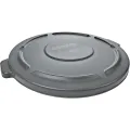 RUBBERMAID BRUTE Flat Lid for 32-Gallon Round Containers - GRAY. 