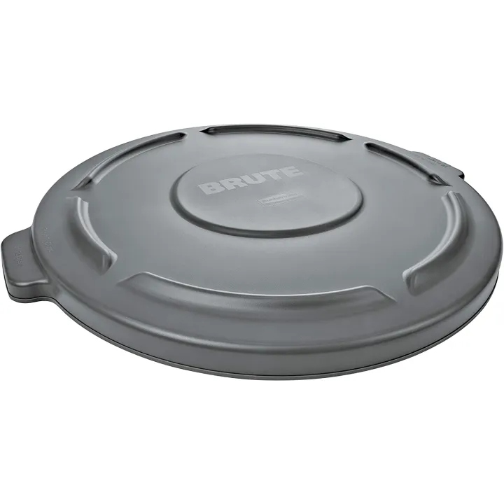 RUBBERMAID BRUTE Flat Lid for 32-Gallon Round Containers - GRAY