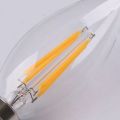 4W LED Filament Candle Light Bulb, E14 Edison Screw Classic Candle Bulb, Warm White 400LM, 40W Equivalent Incandescent Replacement, AC110-120V. 