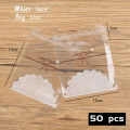 50pcs/lot Transparent Biscuit Cellophane Self Adhesive Goodie Bags Scattered Roses Pink Flower Soap Packaging Bag Homemade Pack. 