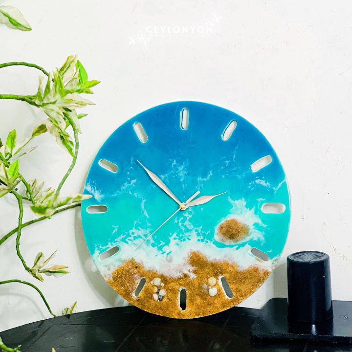 Luxury Wall Clock ⚜️🕰️ Sea Design Resin Clock Customised