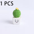 1/5/10Pcs Mini Cactus Flower Miniature Figurines Pot Succulent Plants Fairy Garden Kiniature Ornament DIY Home Decor. 